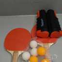 FBSPORT Ping Pong Paddle Set, Portable Table Tennis Set with Retractable Net,Rackets,Balls and Carry Bag for Indoor/Outdoor Games (black)