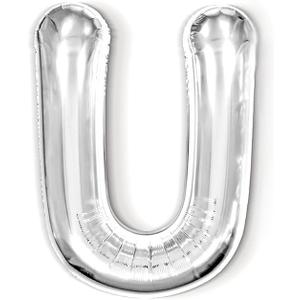 8 x Letter Balloons 40 Inch Large Alphabet A-Z Custom Name Phrase Silver Aluminum Foil Mylar Balloon Letters Reusable Balloon Banner for Birthday Anniversary Baby Shower Party Supplies Decoration 8 x Letter Balloons 40 Inch Large Alphabet A-Z Custom Name Phrase Silver Aluminum Foil Mylar Balloon Letters Reusable Balloon Banner for Birthday Anniversary Baby Shower Party Supplies Decoration