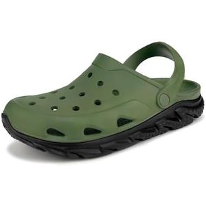 Men and Women's Garden Clogs with Arch Support, Unsex Lightweight Slip on Mule with Doule Color,No Slip Slide Sandle for Outdoor, Beach, Garden, Pool, Indoor 12