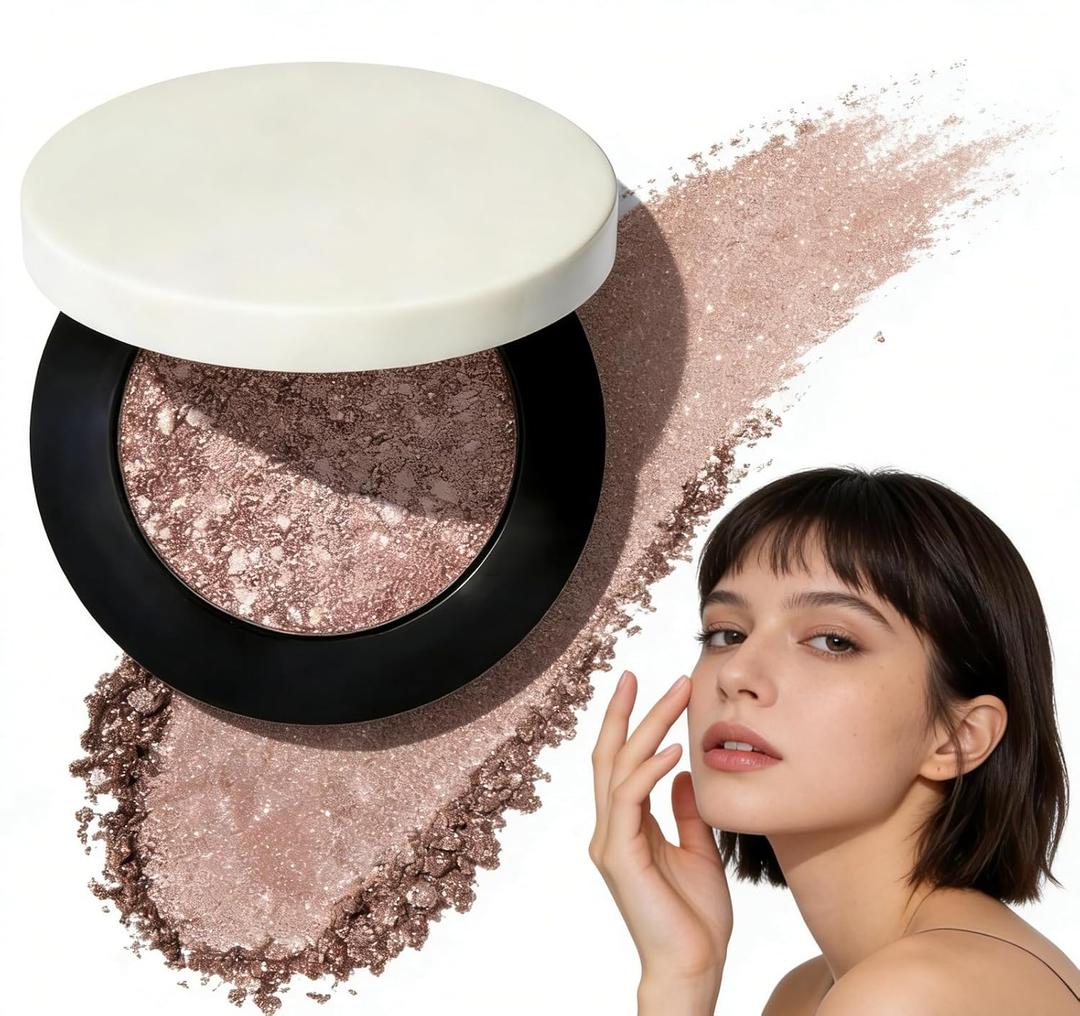 Multicolor Metallic Eyeshadow  Buildable, multichromatic eyeshadow palettes,Dimensional Long-Wear, Shimmering Metallic, Crease-Proof Powder Eyeshadow,Sensitive Skin (#01)