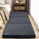 Floor Lounger Pillow,Foldable Soft Memory Foam Floor Pillow Portable 3-Piece Folding Pillow with Handle,Suit for Meditation,Playing,Yoga,Reading,Sleeping(Dark Gray), 74"L x 27.2"W x 3.5"Th