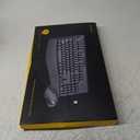 Wireless Keyboard and Mouse Combo, E-YOOSO 2.4GHz Full Sized Ergonomic Wireless Keyboard with Wrist Rest, 3 DPI Adjustable and 6 Buttons Cordless USB Mouse for Computer, Laptop, PC, Windows (Black)