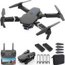 Drone With 1080P Camera for Adults Beginners Kids, Foldable RC Quadcopter, Toy Drones Gifts, FPV Drone Video, 2 Batteries, Carrying Case, One Key Start, Headless Mode, Waypoints fly, 360 Flips