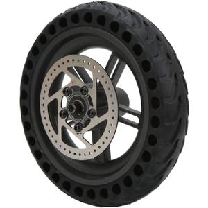 Electric Scooter Rear Tire, 8.5 Inch Rear Solid Tire Wheel Hub 110mm Brake Disk Electric Scooter Upgrade Parts Assembly Set