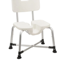 Sangohe Show Chair, U-Shape Bath Bench, Shower Stool with Removable Back, Shower Chair, Anti-Slip Safety Bath Seatfor Elderly, Senior, Handicap & Disabled