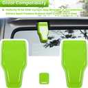 Rear Tail Door Window Hinge & Rain Wiper Nozzle Cover Trim for 2018-2024 Jeep Wrangler JL JLU Sports Sahara Freedom Rubicon Unlimited 2-Door & 4-Door Exterior Accessories Decoration (Green 3PCS)
