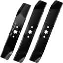 LT1045 46'' Mulching Blades for Cub Cadet Troy Bilt LT1046 LX460 LX465 LX466 LX468 GTX2446 LTX2146 54 inch Deck Riding Mower Lawn Tractor Replace 942-0611A 942-0612A 742-0611A 942-04124, 3 Pack, Black
