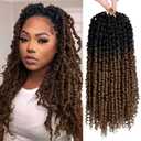 NAYOO Passion Twist Hair - 8 Packs 14 Inch Passion Twist Crochet Hair For Women, Crochet Pretwisted Curly Hair Passion Twists Synthetic Braiding Hair Extensions(14 Inch 8 Packs, OT30)