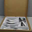 49-Piece Silverware Set with Organizer, Stainless Steel Flatware Utensils Set for 8, Forks and Spoons Silverware Set Cutlery Set with Steak Knives, Dishwasher Safe