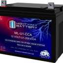 ML-U1-CCA -12 Volt, 200 CCA, Nut and Bolt (NB) Terminal, Rechargeable SLA AGM Battery