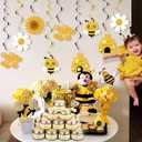 24 x MTLEE 24 Sets Bee Baby Shower Party Favors Candles Bee Themed Tealight Candles Bulk Lavender Scented Honeycomb Design Gift for Guest Gender Reveal Party Decorations Baby Shower Return Gifts
