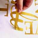 2 x Baby in Bloom Decal Gold Vinyl for Banner, Party Baby Shower Decorations for Wall or Backdrop, Gender Reveal or Neutral Theme Banner for Girl or Boy