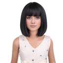 Kids Black Wig Child Black bob Wig Short Black Wig for Girls Cosplay Party Synthetic Rose Net Daily Wear Wig (Black)