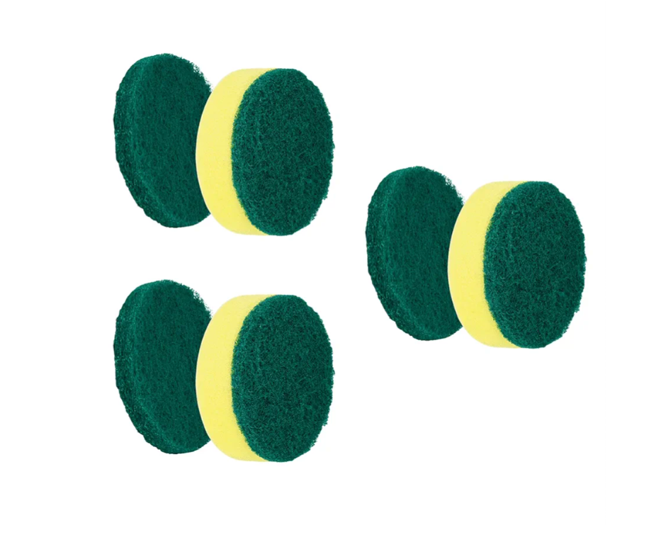 Sponge Brush Heads (6 Units) for Electric Spin Scrubber | Designed for Cleaning Smooth Surfaces