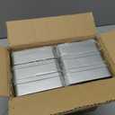 6 Pieces Rectangular Empty Tin Box Containers for Gift, Jewelery & Home Organization, 7.4 x 4.5 x 1.5 Inch (Silver)