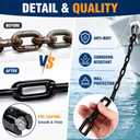Hicarer 2 Pcs PVC Coated Boat Anchor Chain