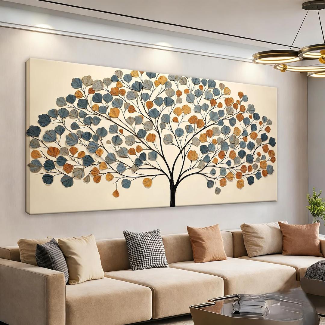 I@U Tree Of Life Large Wall Art 29"x58" Minimalist Wall Art For Living Room