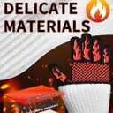 BBQ Oven Gloves, 1472 3-Layers Heat Resistant Oven Mitts Silicone Non-Slip Cooking Gloves for Barbecue, Grilling, Baking, Welding, Smoker (A Pair) (Red)