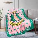 Sorority Gifts for Women Throw Blanket Soft Micro Throw Light Weight Flannel Blanket for Home, Bed, Sofa 60''X80'' (Pink 1)