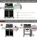 Genesis E-330 Grill 4 Burner 62752 7620 7621 Flavorizer Bars 65505 Heat Deflectors Replacement Parts for Weber Genesis Grill Parts 300 Series with Front Control E-310 E-320 S310 S320 S-330 EP310 EP320