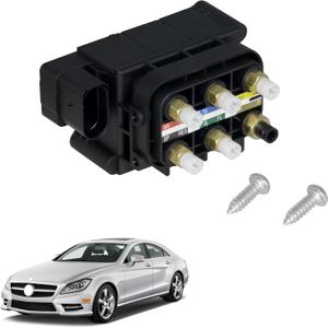 Air Suspension Solenoid Valve Block 2123200358 Compatible with Mercedes-Benz GL320 GL350 GL450 CL500 CL550 CLS500 E300 E350 E400 ML350 ML450 ML550 R320 R500 S350 S400 Replace OE 2513200058