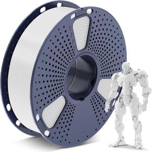 SUNLU PLA 3D Printer Filament PLA Filament 1.75mm, Neatly Wound 3D Printing Filament, Dimensional Accuracy +/- 0.02 mm, Fit Most FDM 3D Printer, 1kg Spool (2.2lbs), Good for Lithophane, White