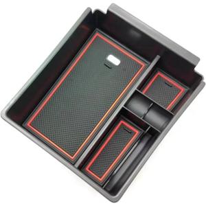 Car Glove Box, for Hyundai, for NX4, for Limited, for Santa, for Cruz 2022+ Car Center Console Btorage Box Armrest Box Storage Tray Auto Interior Tidying (Red)