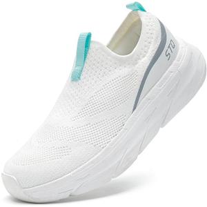 STQ Slip on Sneakers Women Walking Shoes with Arch Support Memory Foam 8.5