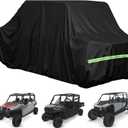 UTV Cover 4 Seater, Waterproof Heavy Duty 600D Side by Side Cover Compatible with Polaris Ranger Crew XP 1000 900 570 800 General RZR Defender Talon Teryx Mule 157" x 65" x 77"