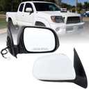 Right Passenger Side Mirror Compatible With 2005 2006 2007 2008 2009 2010 2011 Toyota Tacoma With Manual Folding Power Glass White Replace#8791004170(3Pins)