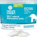 NATURE CLEAN Automatic Dishwasher Pacs Unscented, 60 Count