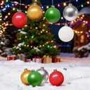 Inflatable Christmas Ornaments,(9'' 10 pcs) Large Inflatable Christmas Balls,Christmas Indoor and Outdoor Decor Balls,Holiday Decorations Yard Tree Decoration