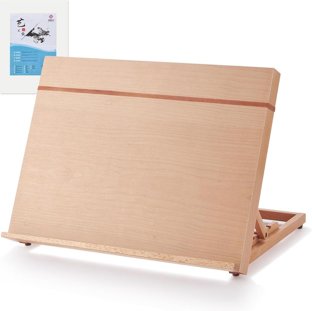 Tabletop Easel 18.5"x14.2" A3 Wooden Table Top Easel for Painting