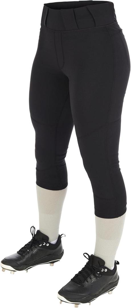 CHAMPRO Women's Zen Fastpitch Softball Pants (Large, Black)