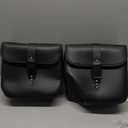 Motoforti Pair Motorcycle Saddlebag Side Tool Bags Cycling Luggage Bag Waterproof Quick Release Buckles (Black)