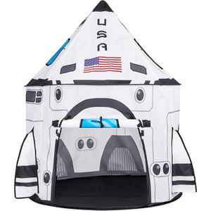 JOYIN Rocket Ship Play Tent Pop up Play Tent Kids Indoor Outdoor Spaceship Playhouse Tent Set