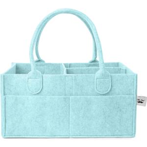 Mr. Pen- Baby Diaper Caddy Organizer, Mint Whisper, Baby Caddy Organizer with Handle, Compact Size, Collapsible & Portable