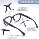 SIGVAN 6 Pack Reading Glasses Blue Light Blocking Square Computer Spring Hinge Readers for Women