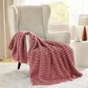 Bedsure GentleSoft Dusty Pink Fleece Throw Blanket for Couch - Cozy Soft Blankets for Women, Cute Small Throws for Girls, 50x60 Inches