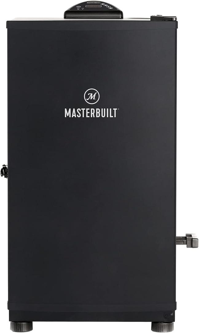 Masterbuilt 30-inch Digital Electric Vertical BBQ Smoker with Side Wood Chip Loader, Chrome Racks and 710 Cooking Square Inches in Black, Model MB20071117