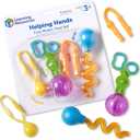 Learning Resources Helping Hands Fine Motor Tool Set Toy - 4 Pieces, Ages 3+ Fine Motor and Sensory Play Toys, Toddler Tweezers, Sensory Bin Toys