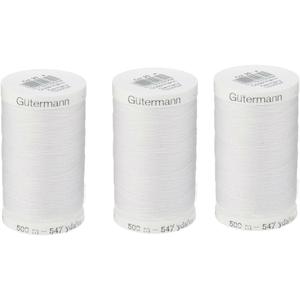 Sew-All, All PurposeThread 547 Yards-Black GUTERMANN Thread 3 pack (White)