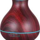 BZseed Aromatherapy Essential Oil Diffuser 550ml 12 Hours Wood Grain Aroma Diffuser with Timer Cool Mist Humidifier for Large Room, Home, Baby Bedroom, Waterless Auto Shut-off,7 Colors Lights Changing