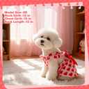 BINGPET Dog Valentines Outfit Dog Dress with Bowknot Puppy Clothes for Small Medium Dogs Cats Boys Girls Pets Birthday Wedding Holiday