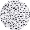 2 x Round Letter Beads 4x7mm Acrylic Alphabet Beads N for Bracelets Making Keychain Jewelry DIY - 100pcs, (Assorted P, N)