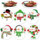 Winter Placemats Christmas Table Placemats Set of 6 Plastic Table Mats for Home Washable White Snowman Christmas Winter Xmas Holiday Decoration for Kids Kitchen Dining Room Party Kitchen