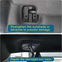 Veharvim Sun Visor Repair Kit Fits for Dodge RAM 1500 Trucks 2019-2023, 1 Pack Aluminum Car Sun Visor Repair Kit, Car Sun Visor Fixer, Sun Visor Clip Replacement, Dodge Ram 1500 Accessories