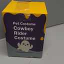 Pet Dog Costume Funny Cowboy Riders Clothes Dogs Outfit Knight Style Clothes with Doll and Hat for Halloween Cosplay Party