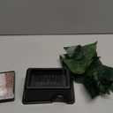 Hamiledyi Reptile Hide Box Gecko Hideout Cave with Sink Humidifier Lizards Hideaway Hut Flexible Leaves Pet Habitat Decor for Snakes Leopard Spiders Turtles Amphibians