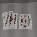 8 Sheets Belly Tattoos Stickers Temporary Fun Waist Cover Scar Female Tattoo Waterproof for Female Women and Girls (Colorful)